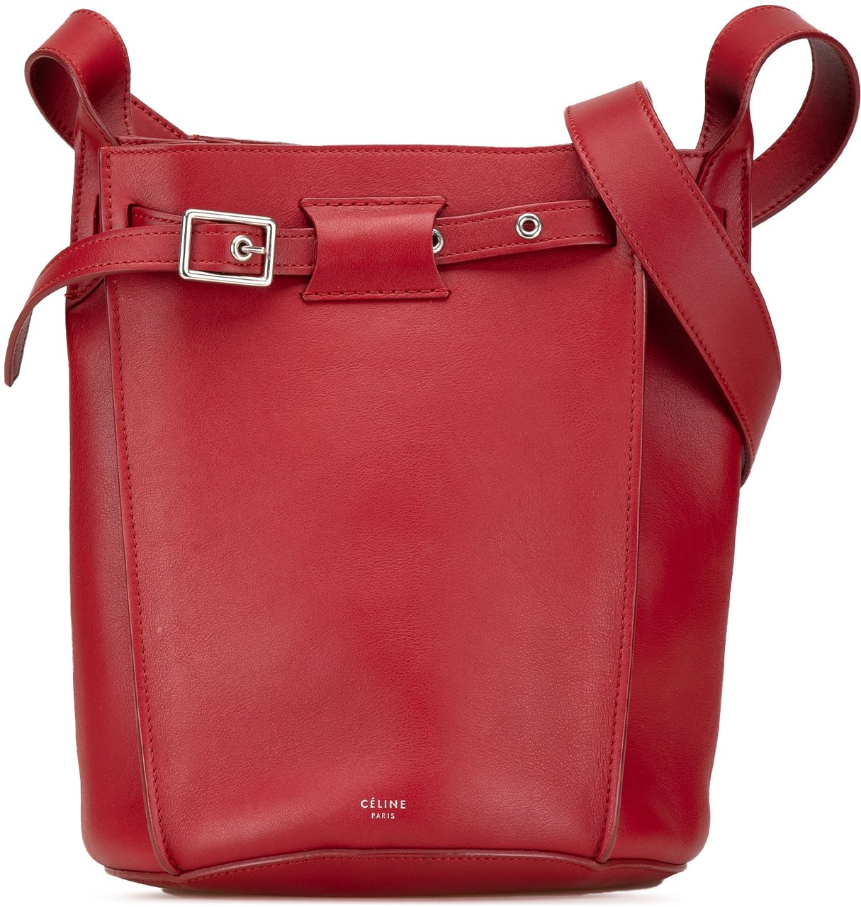 Celine Leather Big Bag Bucket Crossbody Rood