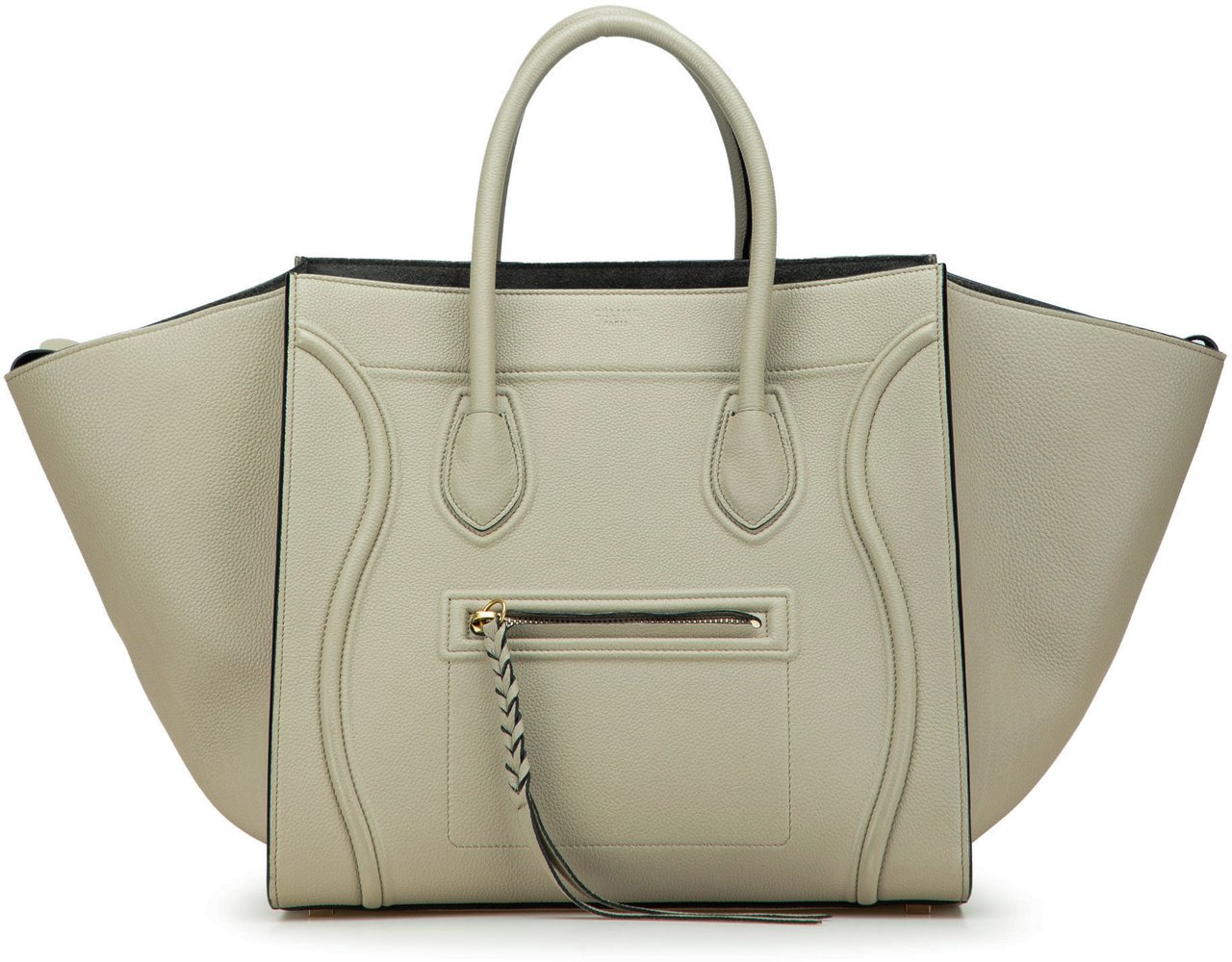 Celine Medium Leather Luggage Phantom Tote Bruin