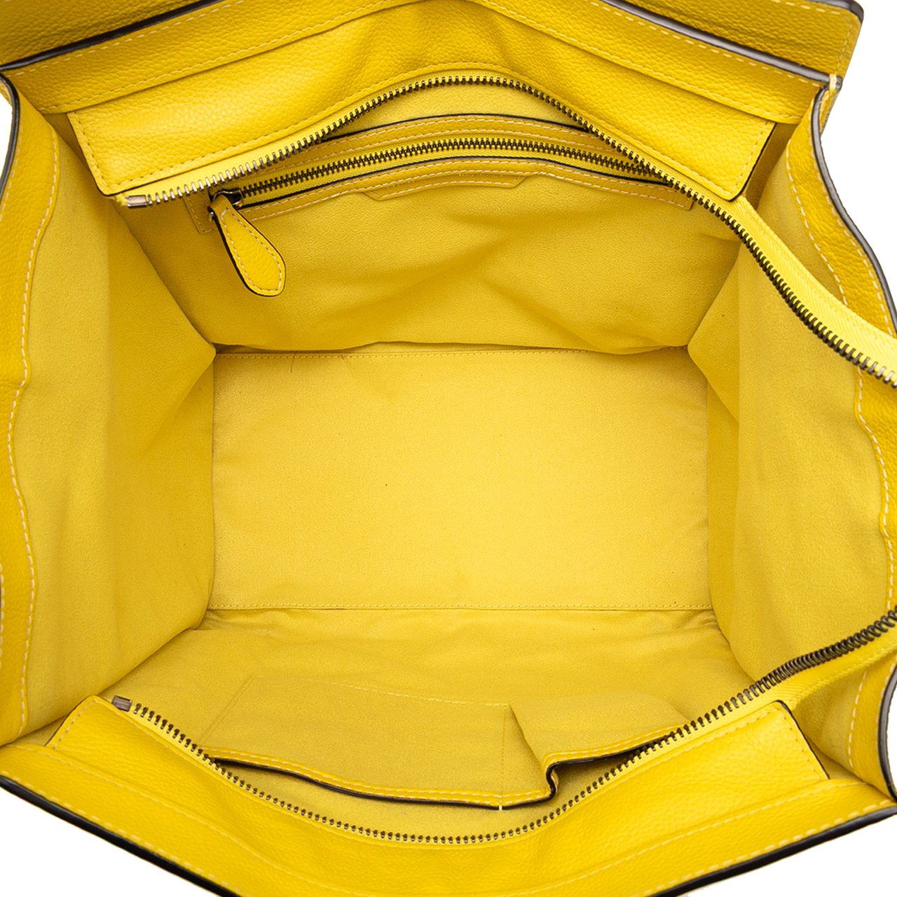 Celine Mini Calfskin Luggage Tote Geel