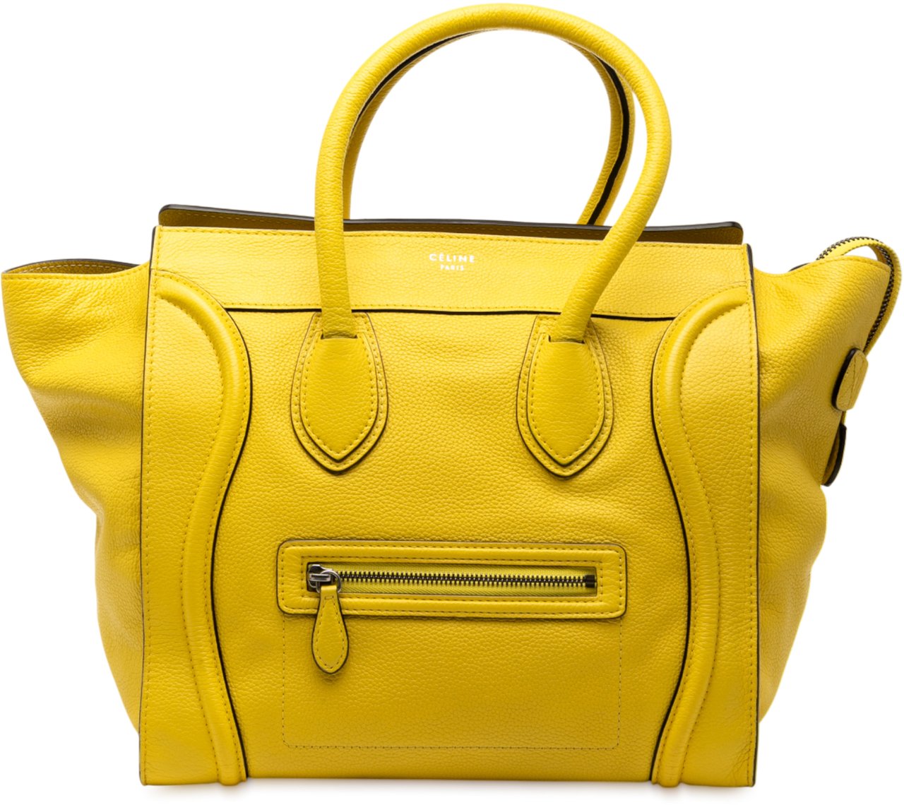 Celine Mini Calfskin Luggage Tote Geel