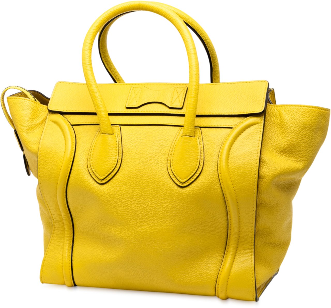 Celine Mini Calfskin Luggage Tote Geel