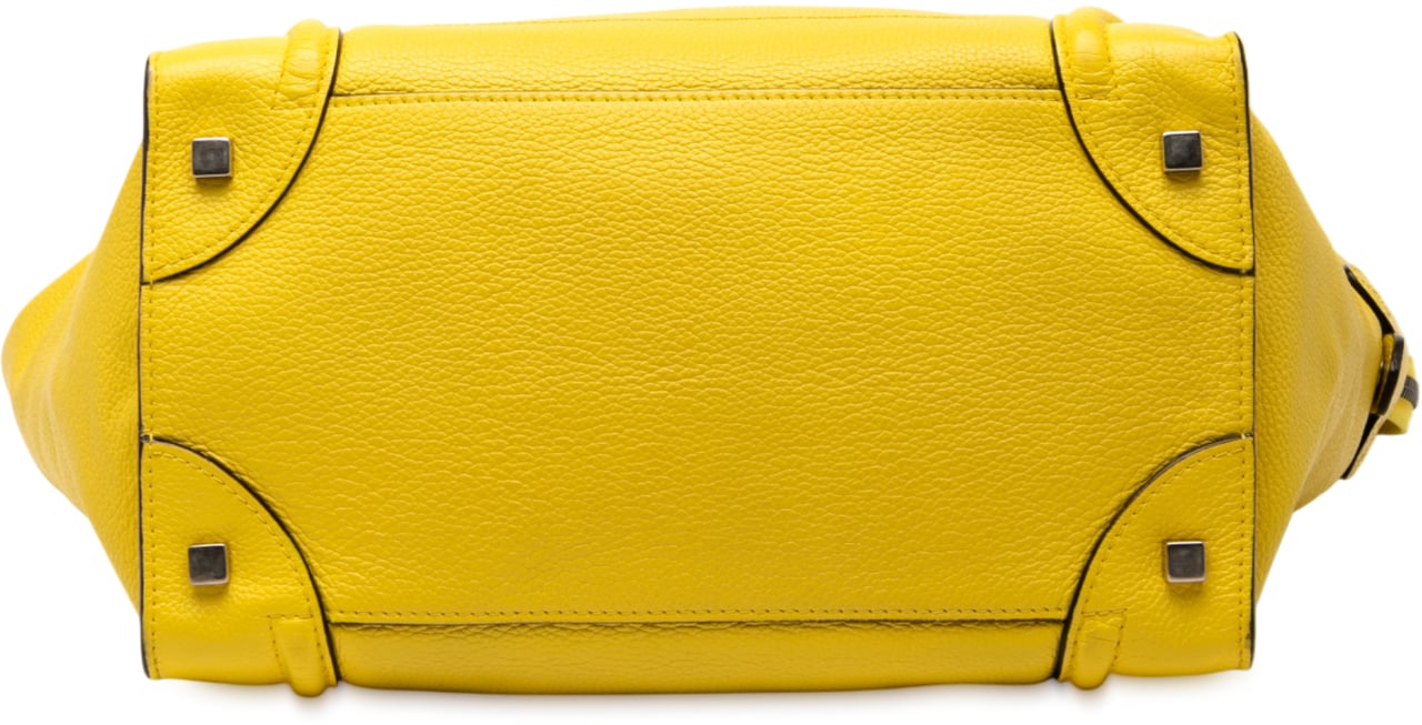 Celine Mini Calfskin Luggage Tote Geel