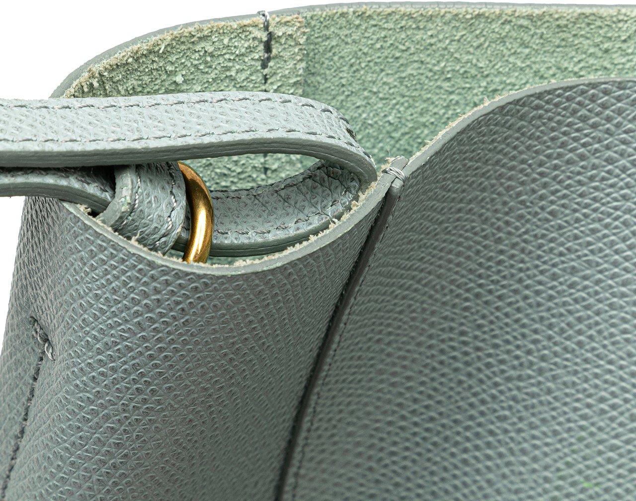 Celine Small Bicolor Leather Vertical Cabas Blauw