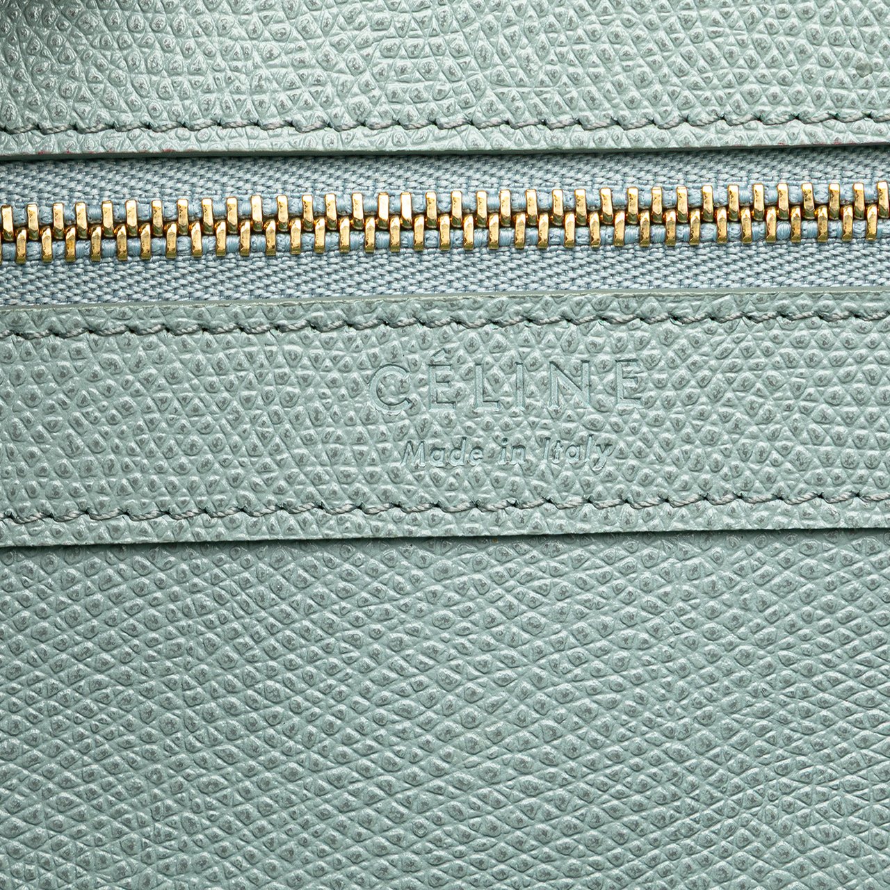 Celine Small Bicolor Leather Vertical Cabas Blauw