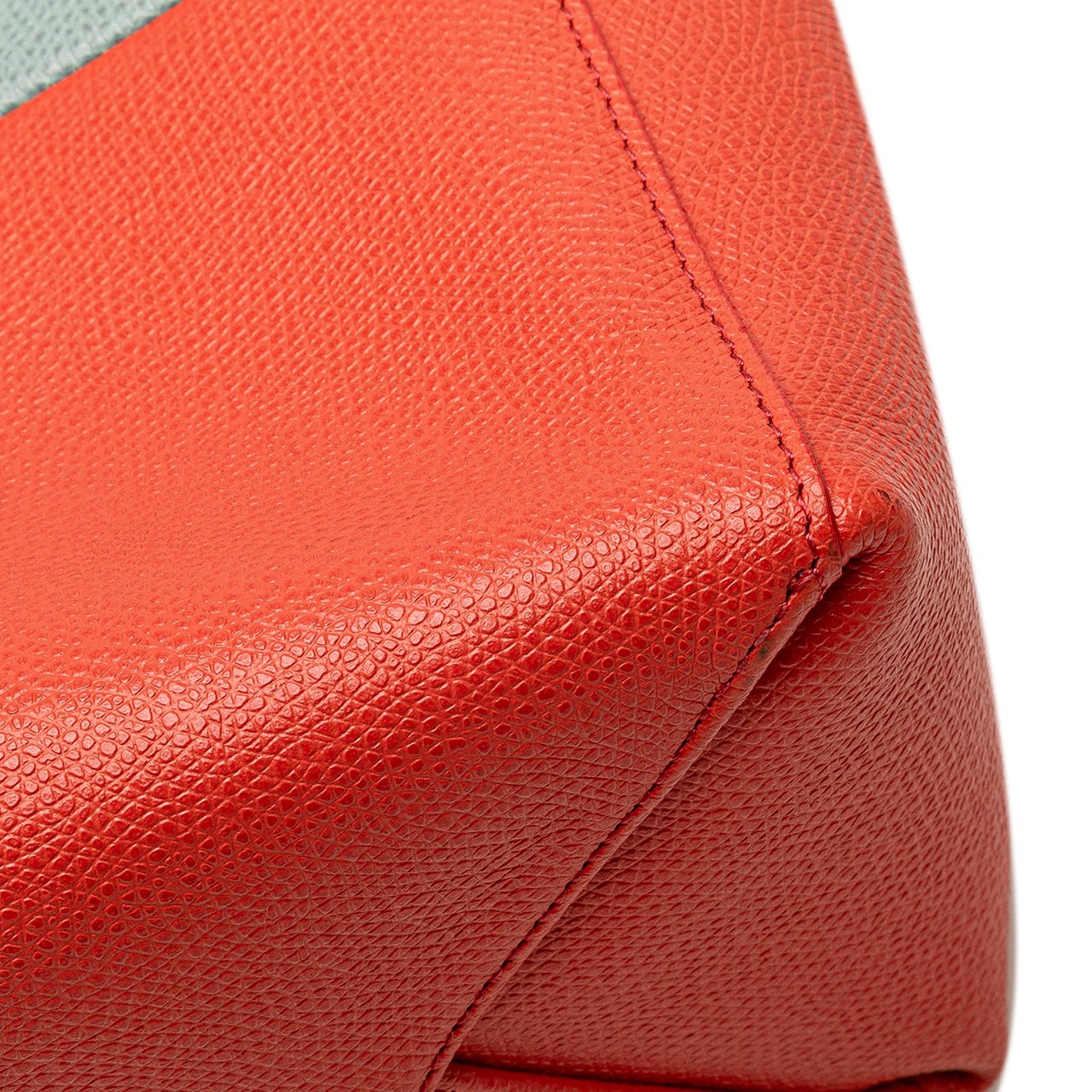 Celine Small Bicolor Leather Vertical Cabas Blauw