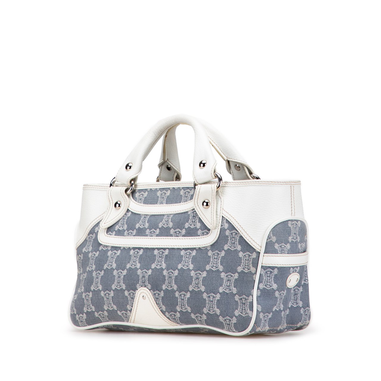Celine Macadam Denim Boogie Handbag Blauw