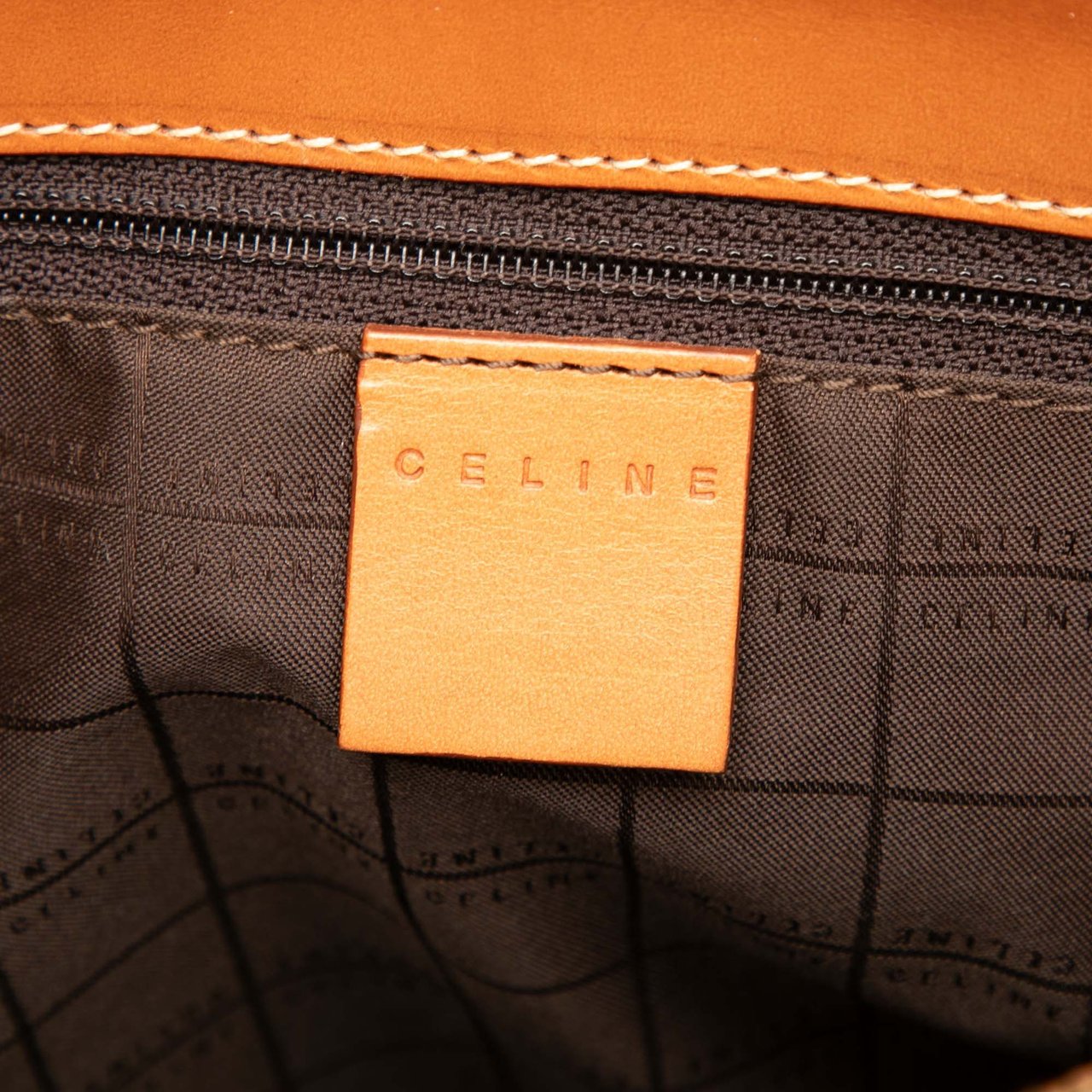 Celine Macadam Coated Canvas Tote Bruin