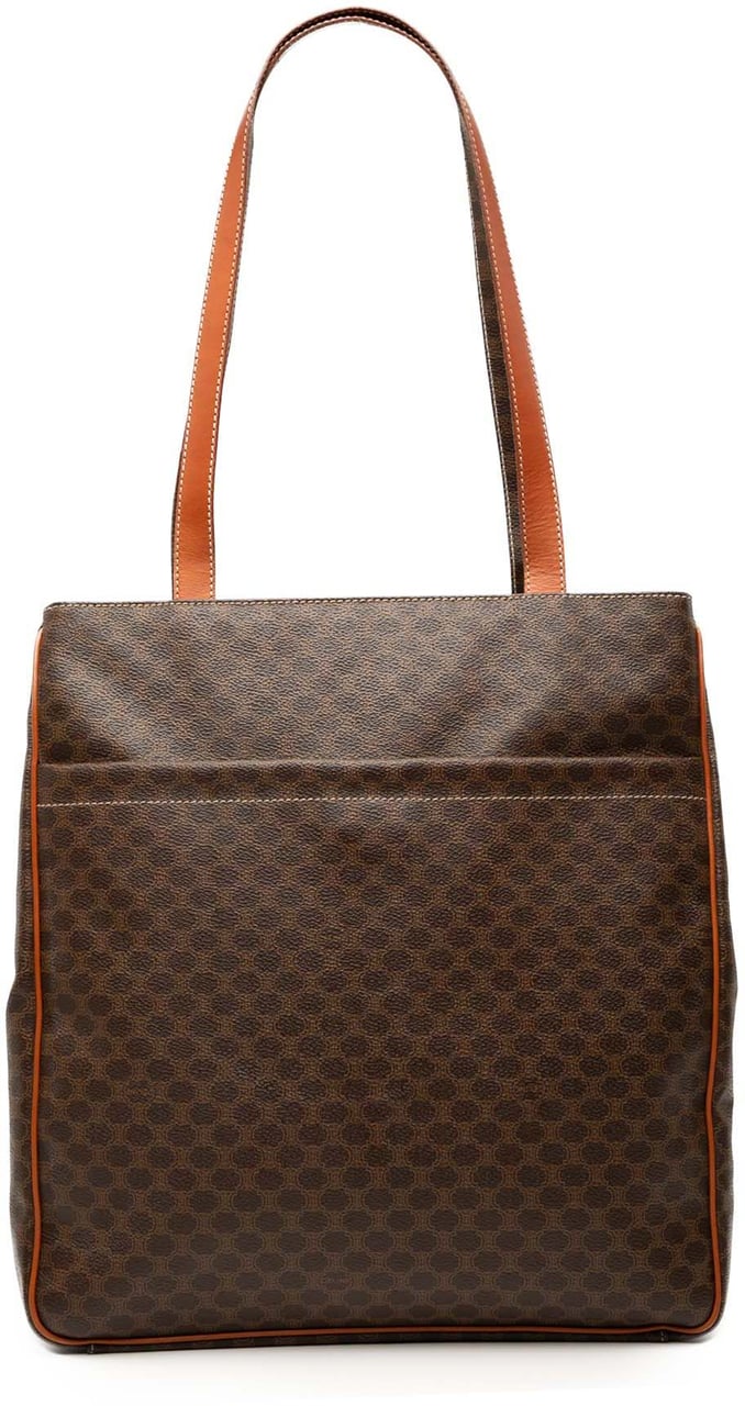Celine Macadam Coated Canvas Tote Bruin