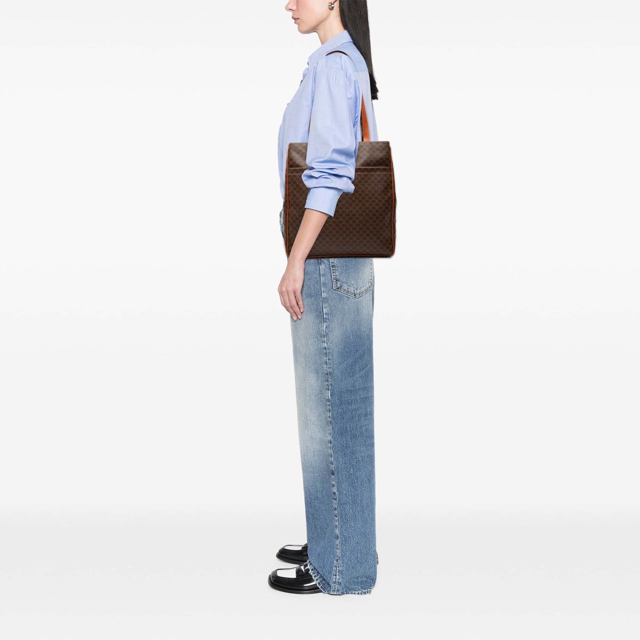 Celine Macadam Coated Canvas Tote Bruin