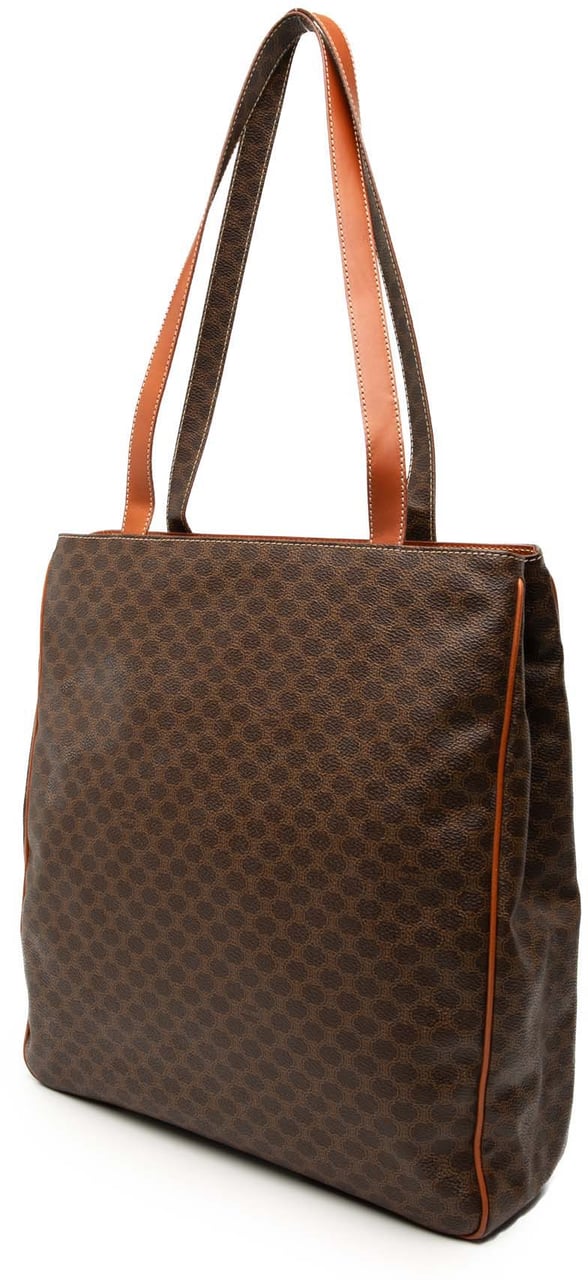 Celine Macadam Coated Canvas Tote Bruin