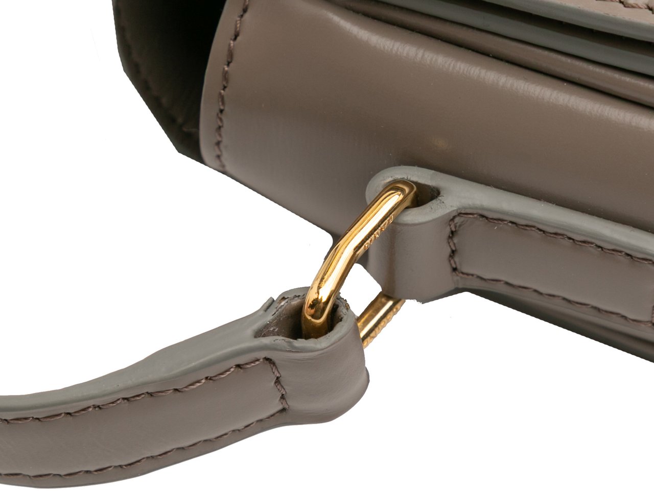 Celine Teen Shiny Calfskin Triomphe Crossbody Bruin