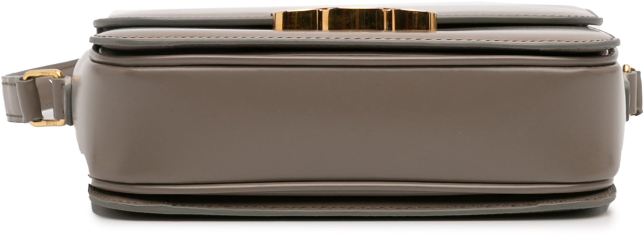 Celine Teen Shiny Calfskin Triomphe Crossbody Bruin