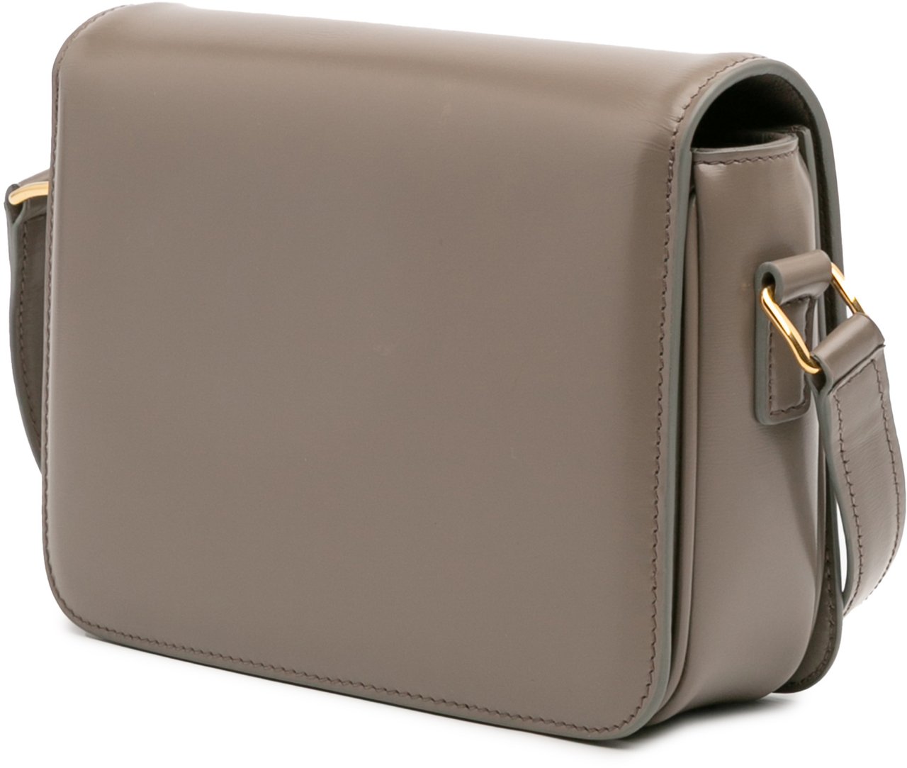 Celine Teen Shiny Calfskin Triomphe Crossbody Bruin