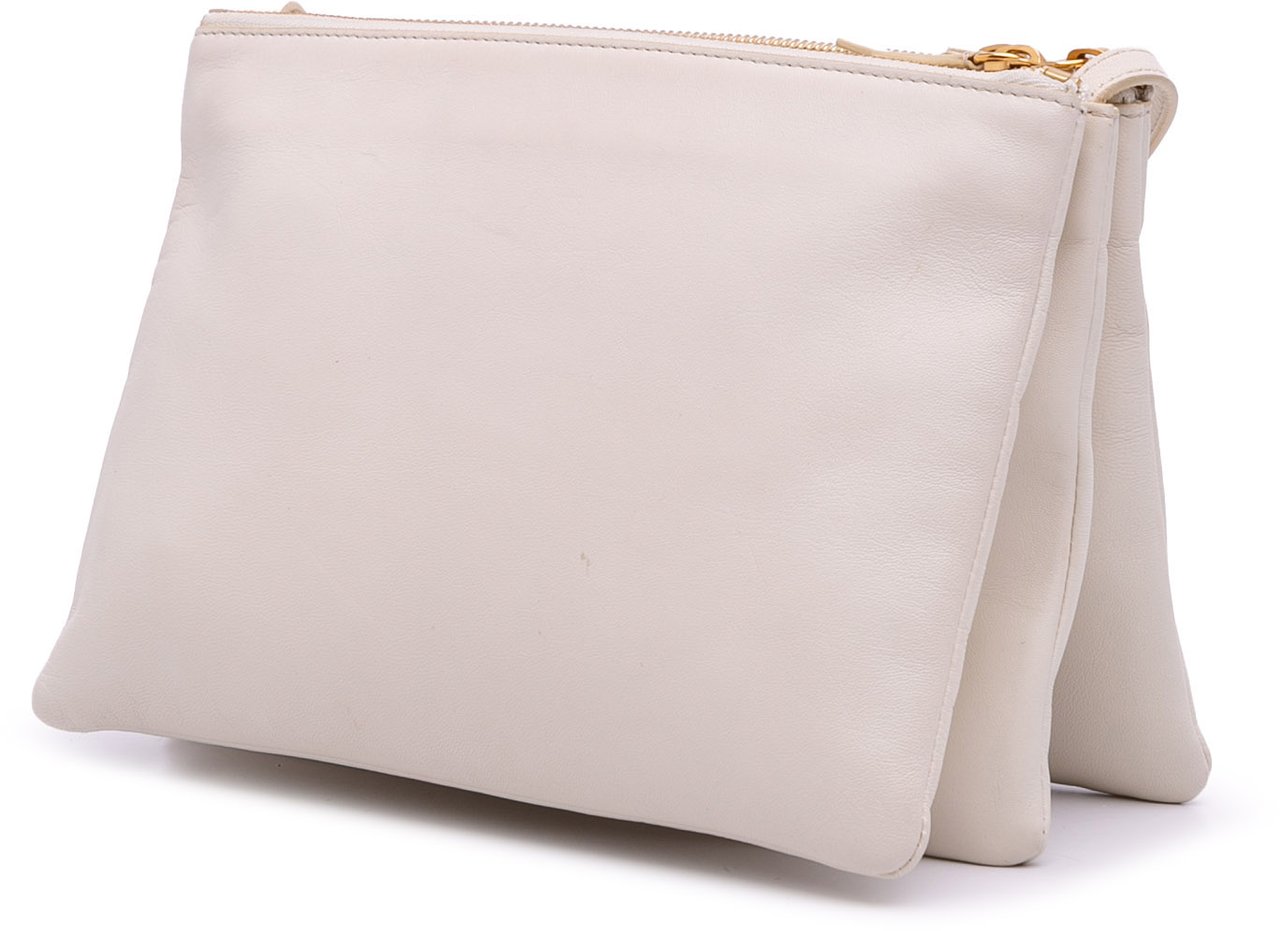 Celine Large Lambskin Trio Crossbody Wit
