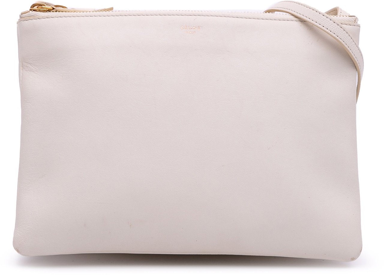 Celine Large Lambskin Trio Crossbody Wit