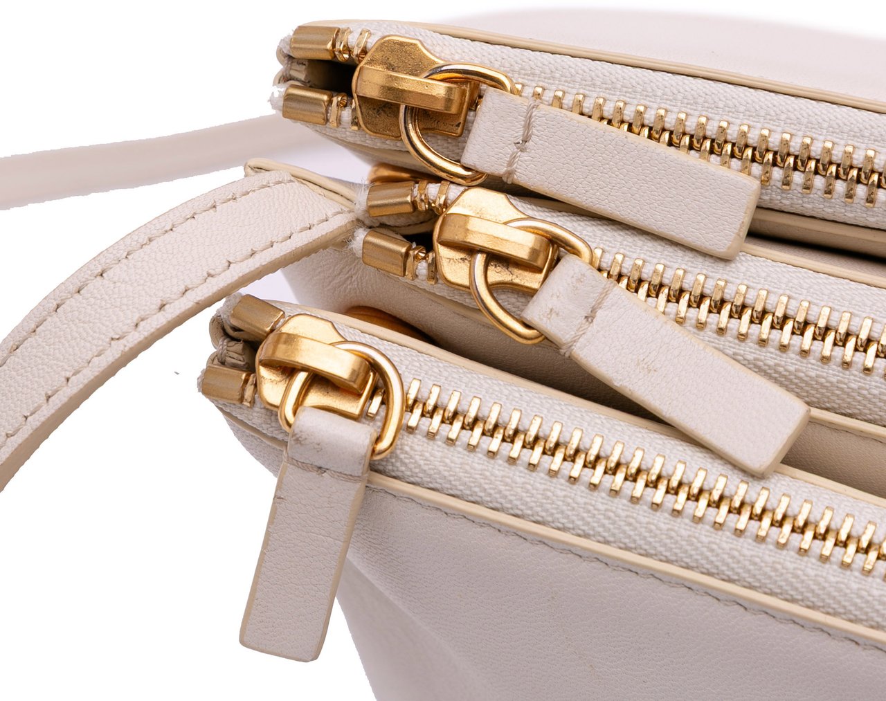 Celine Large Lambskin Trio Crossbody Wit