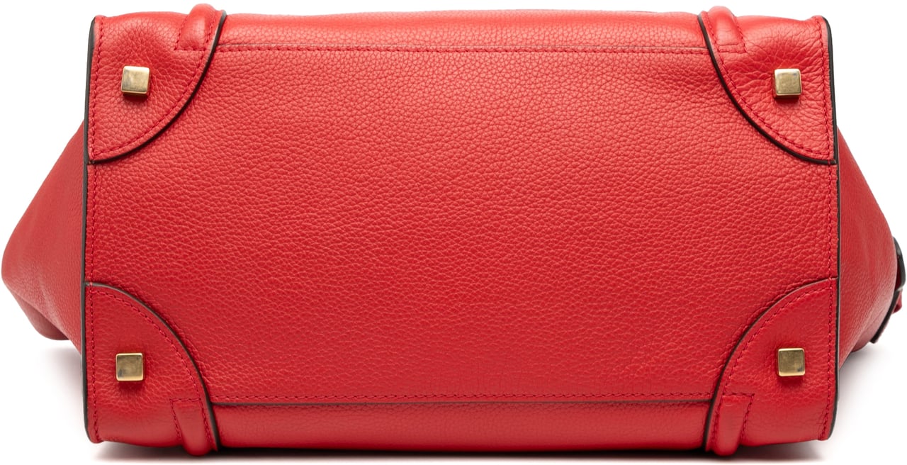 Celine Mini Leather Luggage Tote Oranje