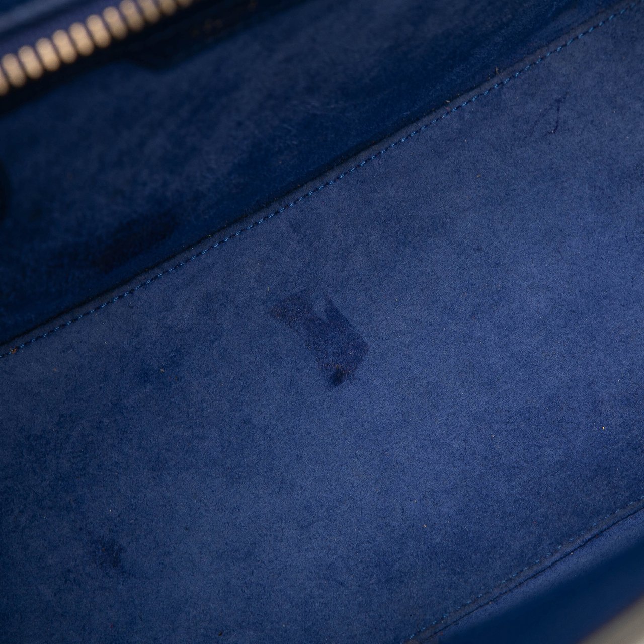 Celine Micro Calfskin Luggage Tote Blauw