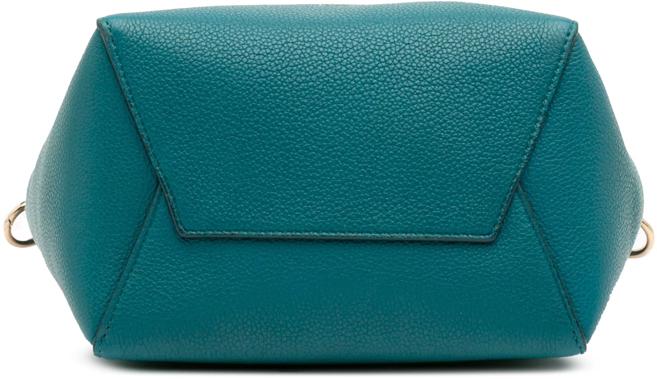 Celine Small Soft Grained Calfskin Seau Sangle Bucket Bag Blauw