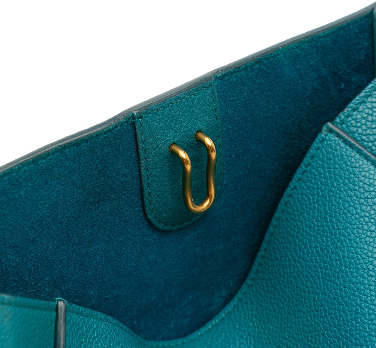 Celine Small Soft Grained Calfskin Seau Sangle Bucket Bag Blauw