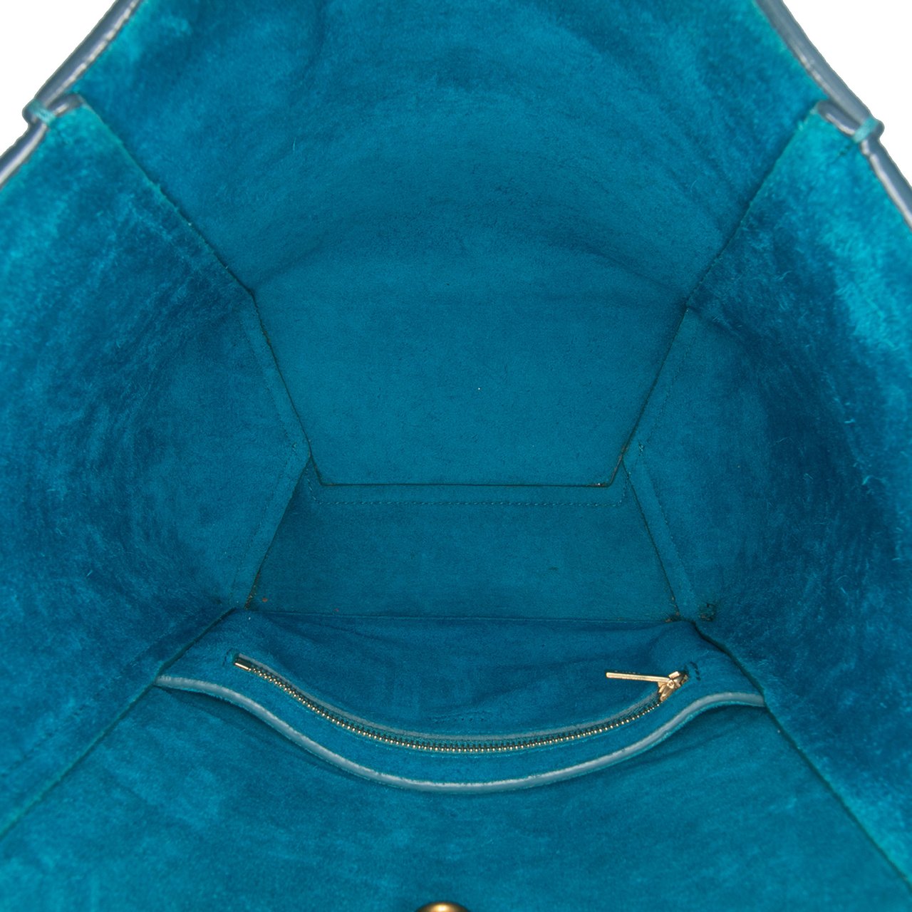 Celine Small Soft Grained Calfskin Seau Sangle Bucket Bag Blauw