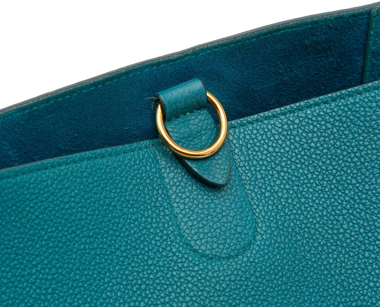 Celine Small Soft Grained Calfskin Seau Sangle Bucket Bag Blauw
