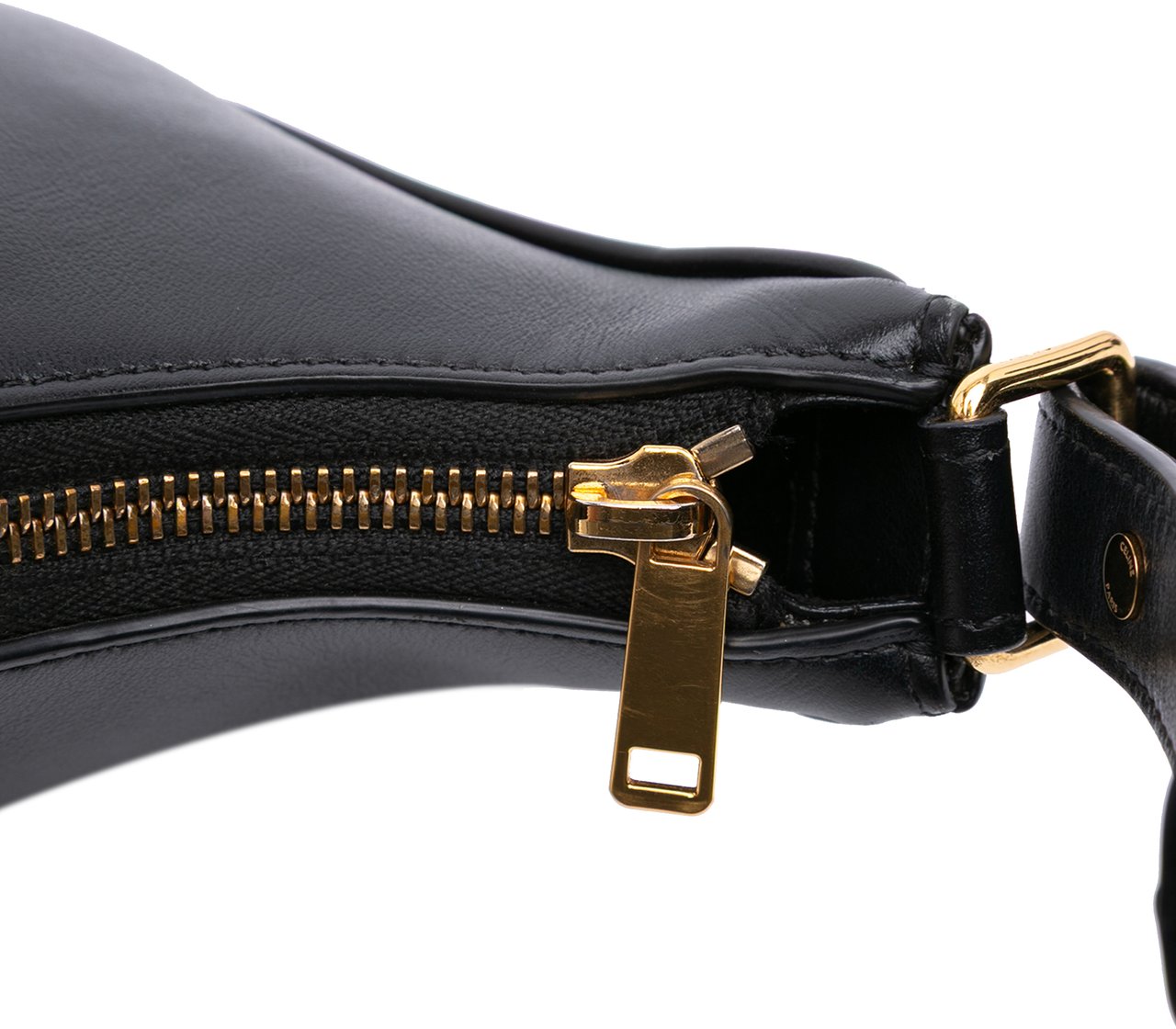 Celine Medium Calfskin Triomphe Ava Shoulder Bag Zwart