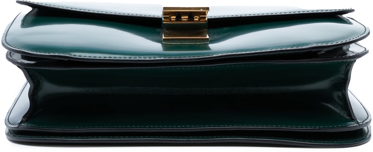 Celine Medium Patent Classic Box Groen