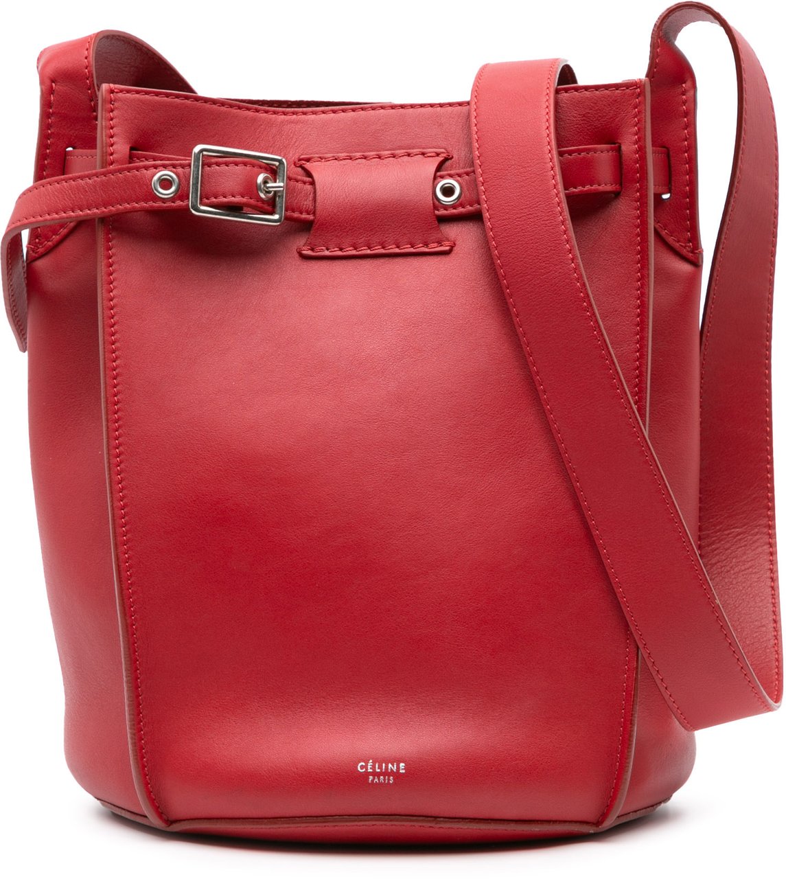 Celine Leather Big Bag Bucket Crossbody Rood