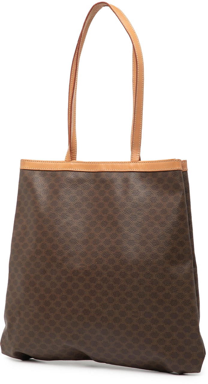 Celine Macadam Coated Canvas Tote Bruin