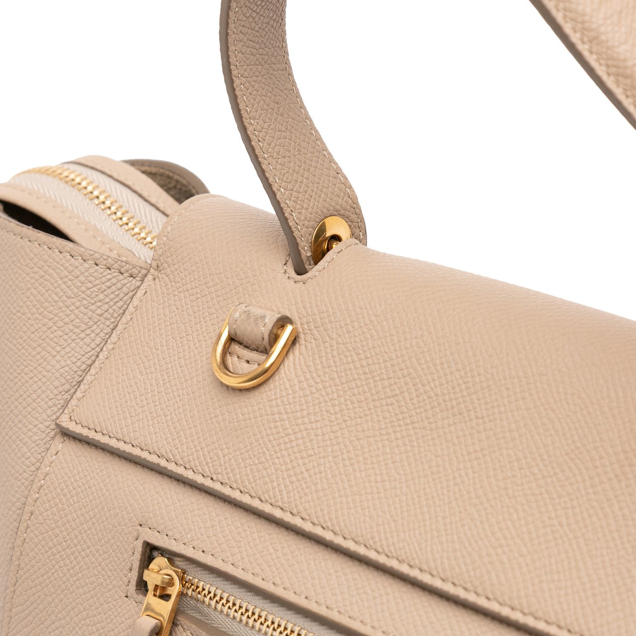 Celine Mini Grained Calfskin Belt Bag Bruin