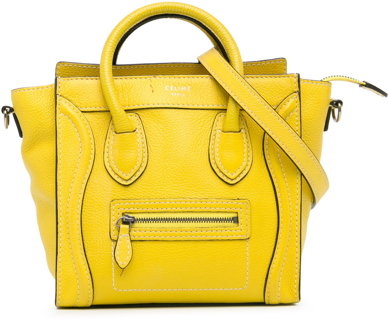 Celine Nano Luggage Tote Geel