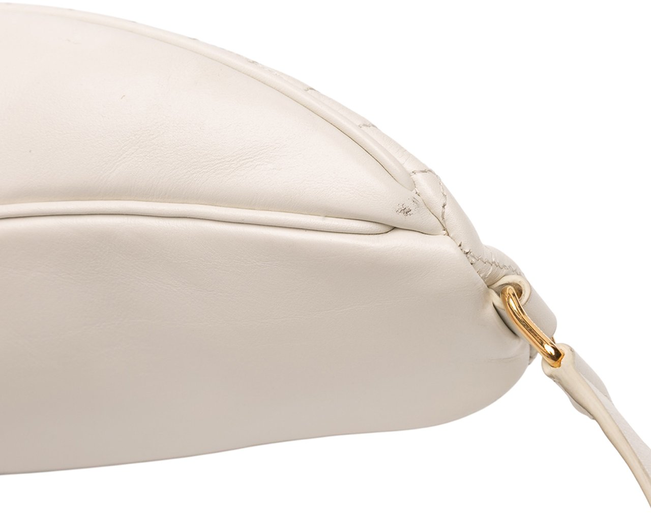 Celine Quilted Calfskin C Charm Belt Bag Wit