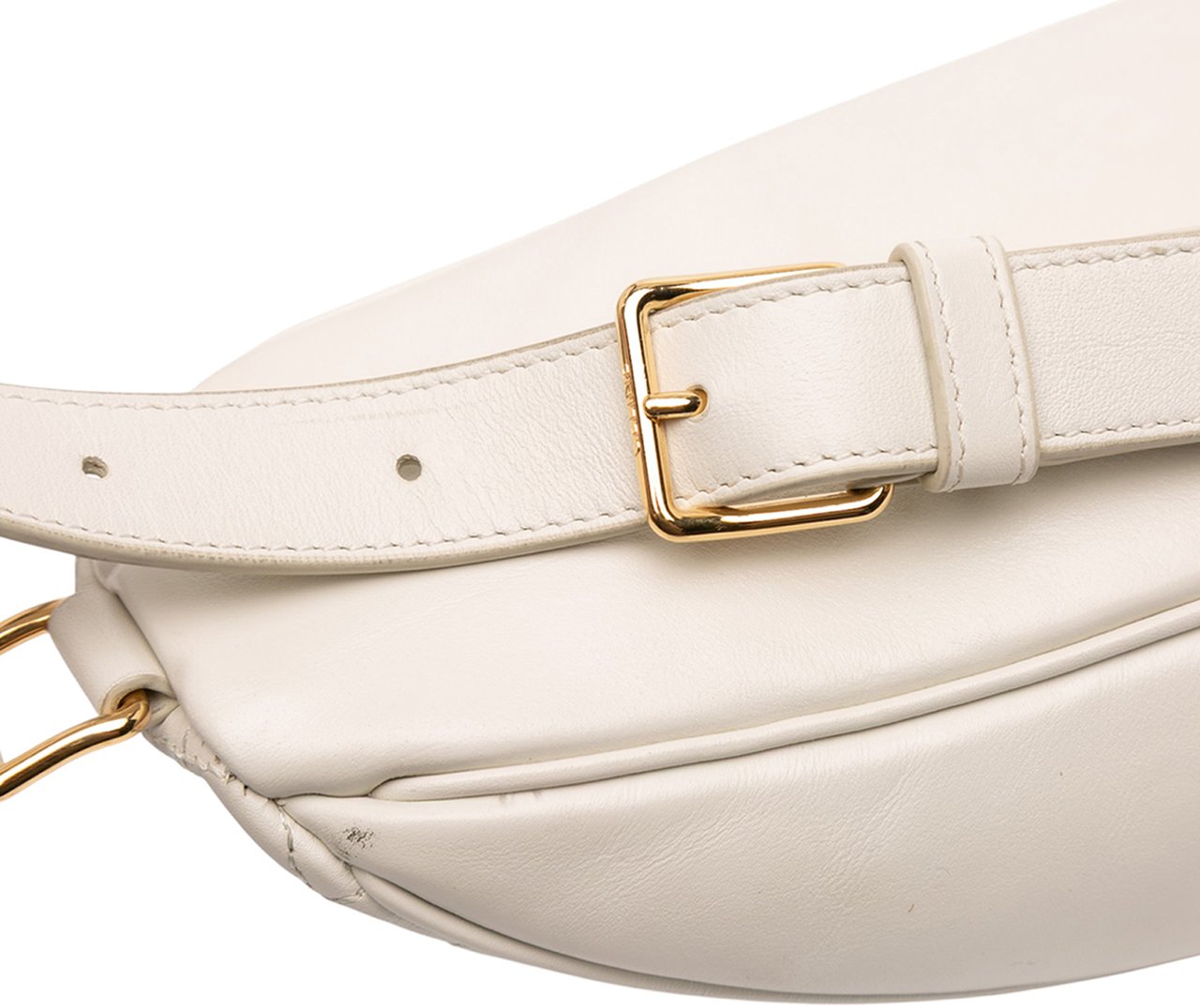 Celine Quilted Calfskin C Charm Belt Bag Wit