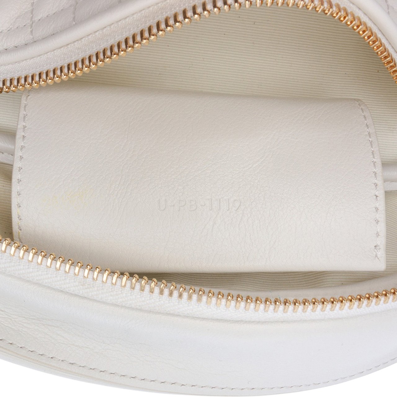 Celine Quilted Calfskin C Charm Belt Bag Wit