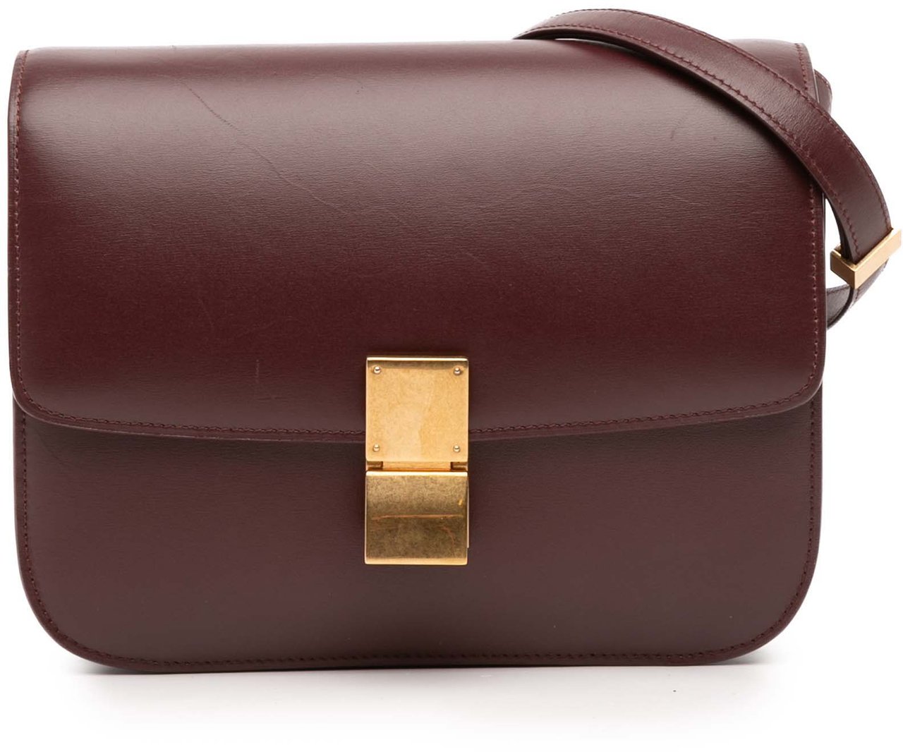 Celine Medium Calfskin Classic Box Rood