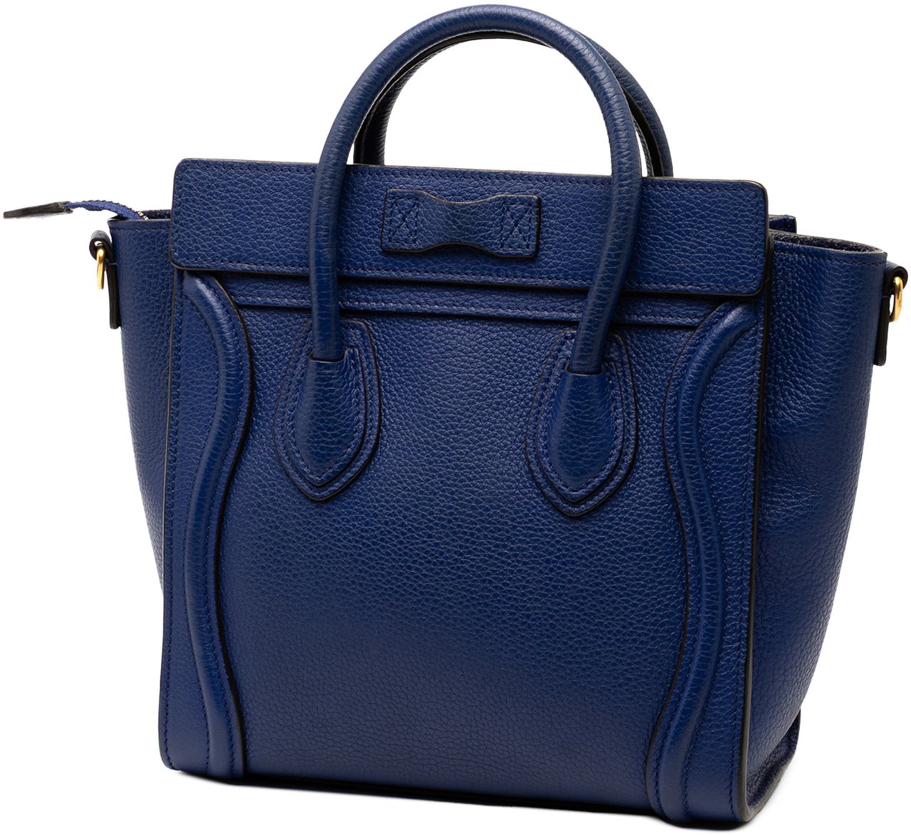 Celine Nano Leather Luggage Tote Blauw
