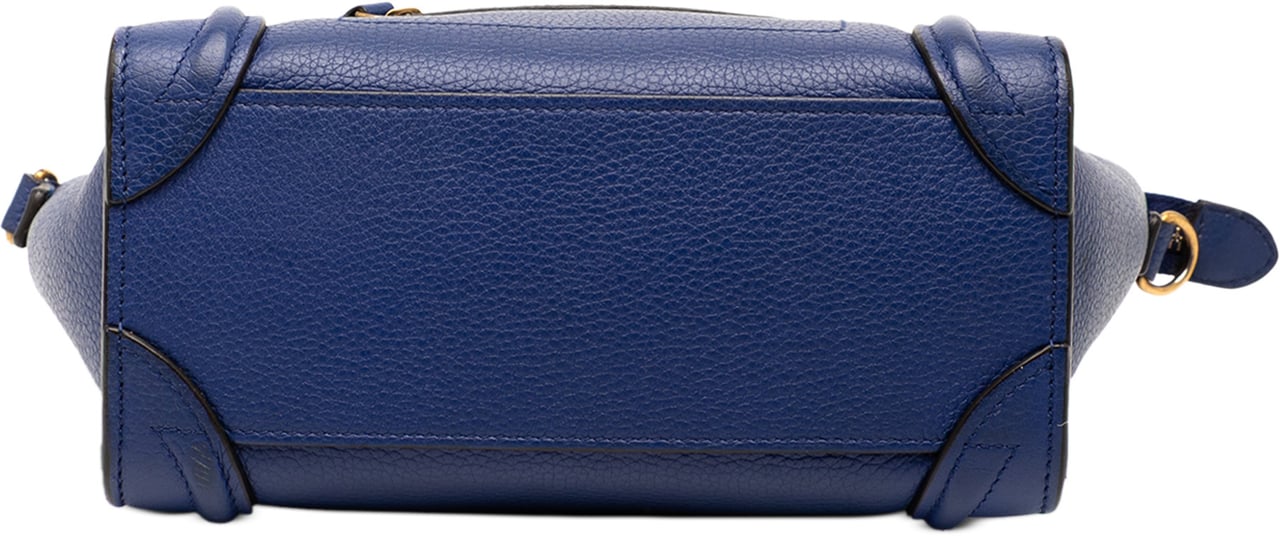 Celine Nano Leather Luggage Tote Blauw