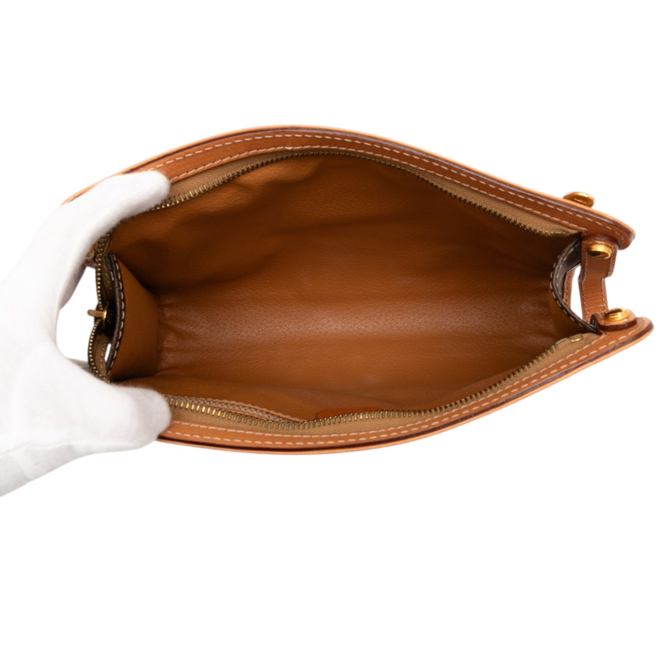 Celine Macadam Coated Canvas Clutch Bruin