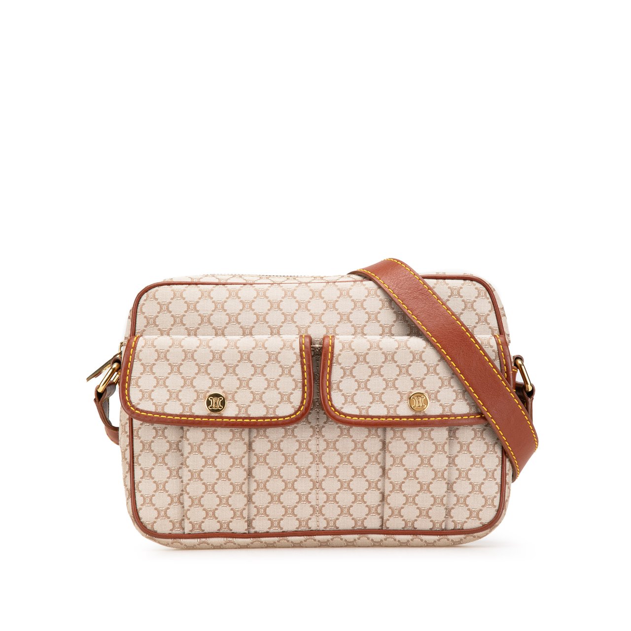 Celine Macadam Canvas Crossbody Bruin