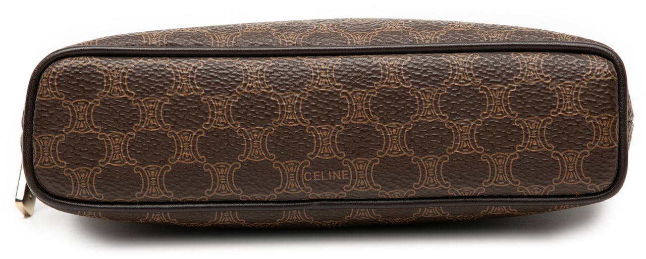Celine Macadam Coated Canvas Pouch Bruin