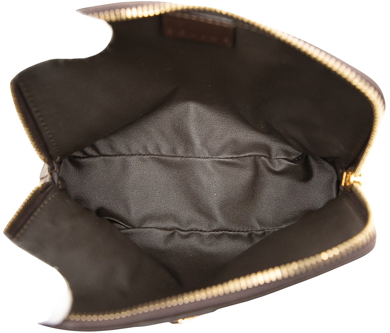 Celine Macadam Coated Canvas Pouch Bruin