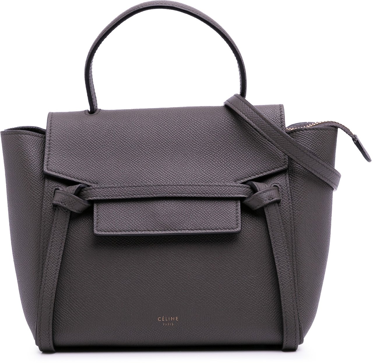 Celine Nano Grained Calfskin Belt Bag Grijs