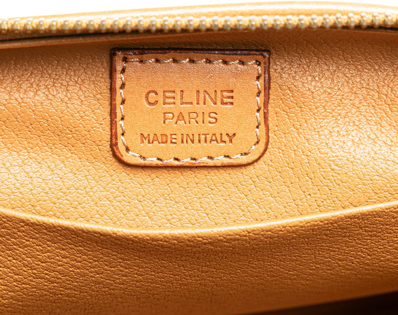 Celine Macadam Coated Canvas Clutch Bruin