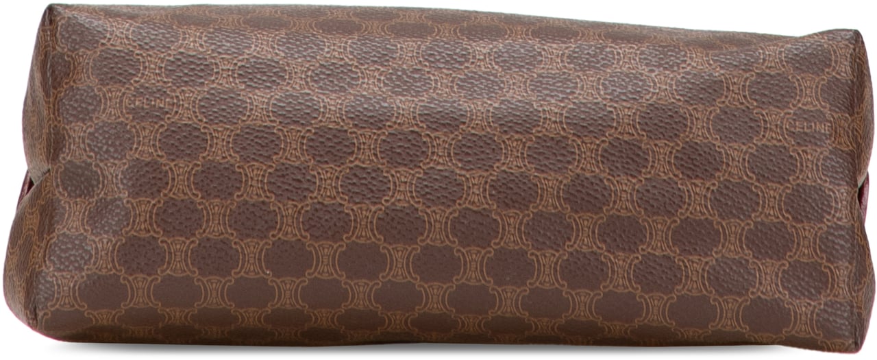 Celine Macadam Coated Canvas Clutch Bruin