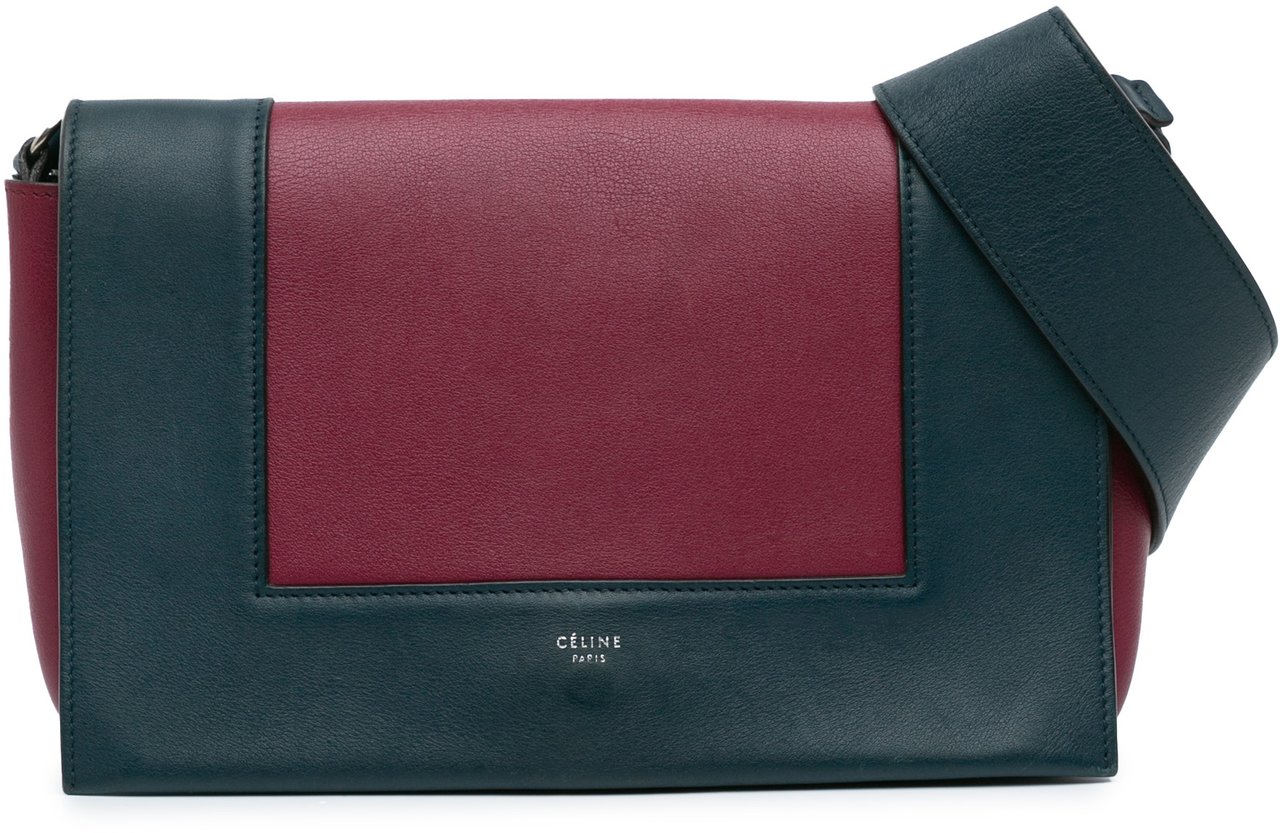 Celine Leather Frame Shoulder Bag Rood
