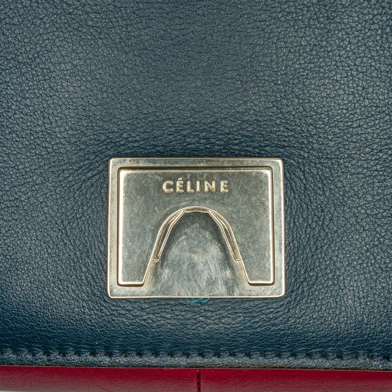 Celine Leather Frame Shoulder Bag Rood