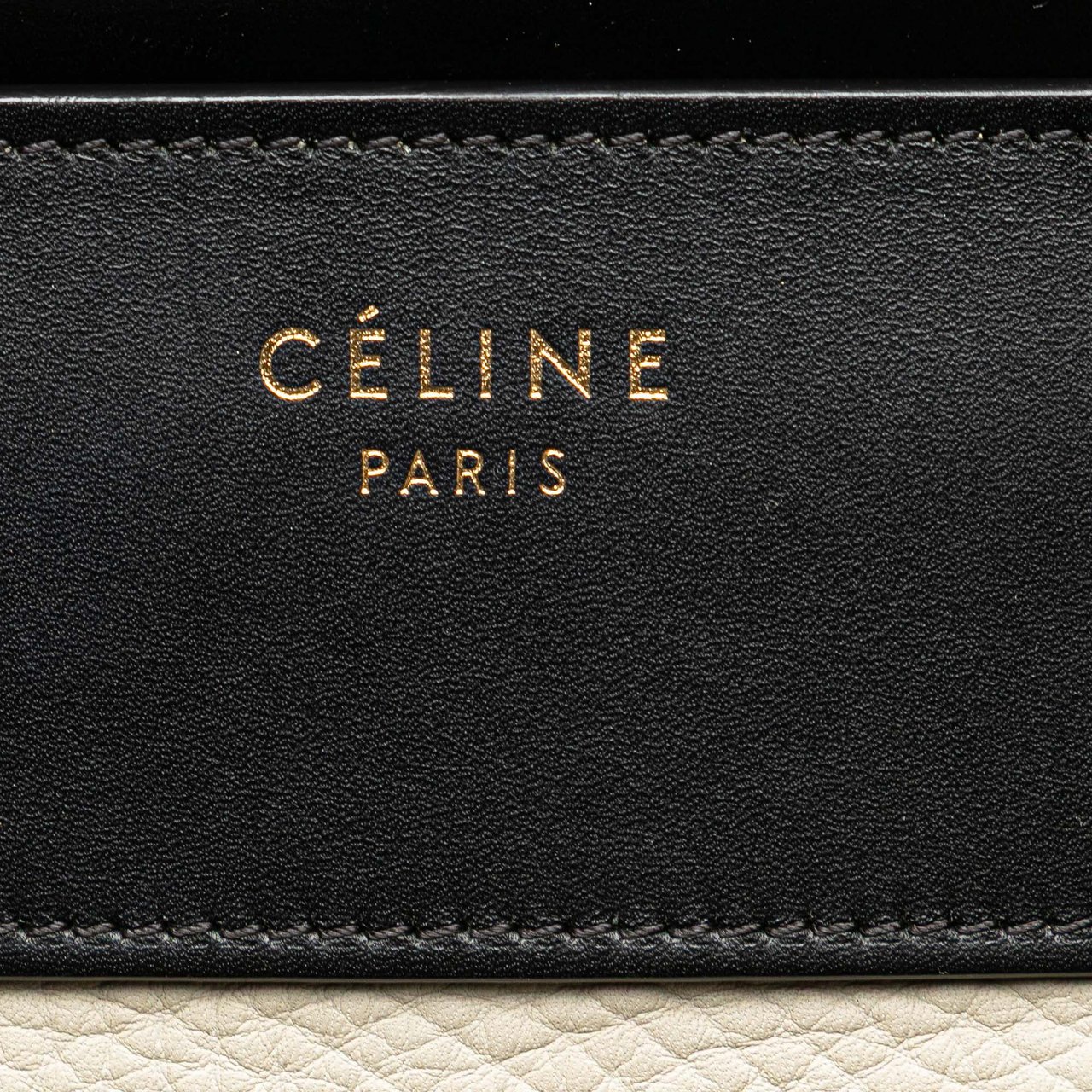 Celine Mini Tricolor Calfskin Luggage Tote Wit