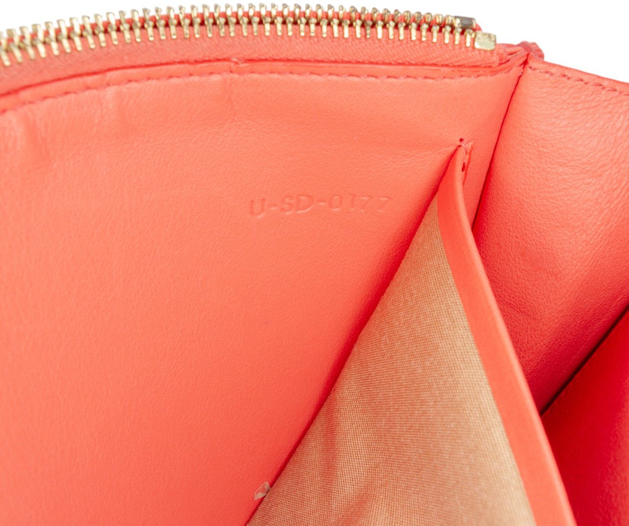 Celine Leather Frame Wallet on Chain Rood