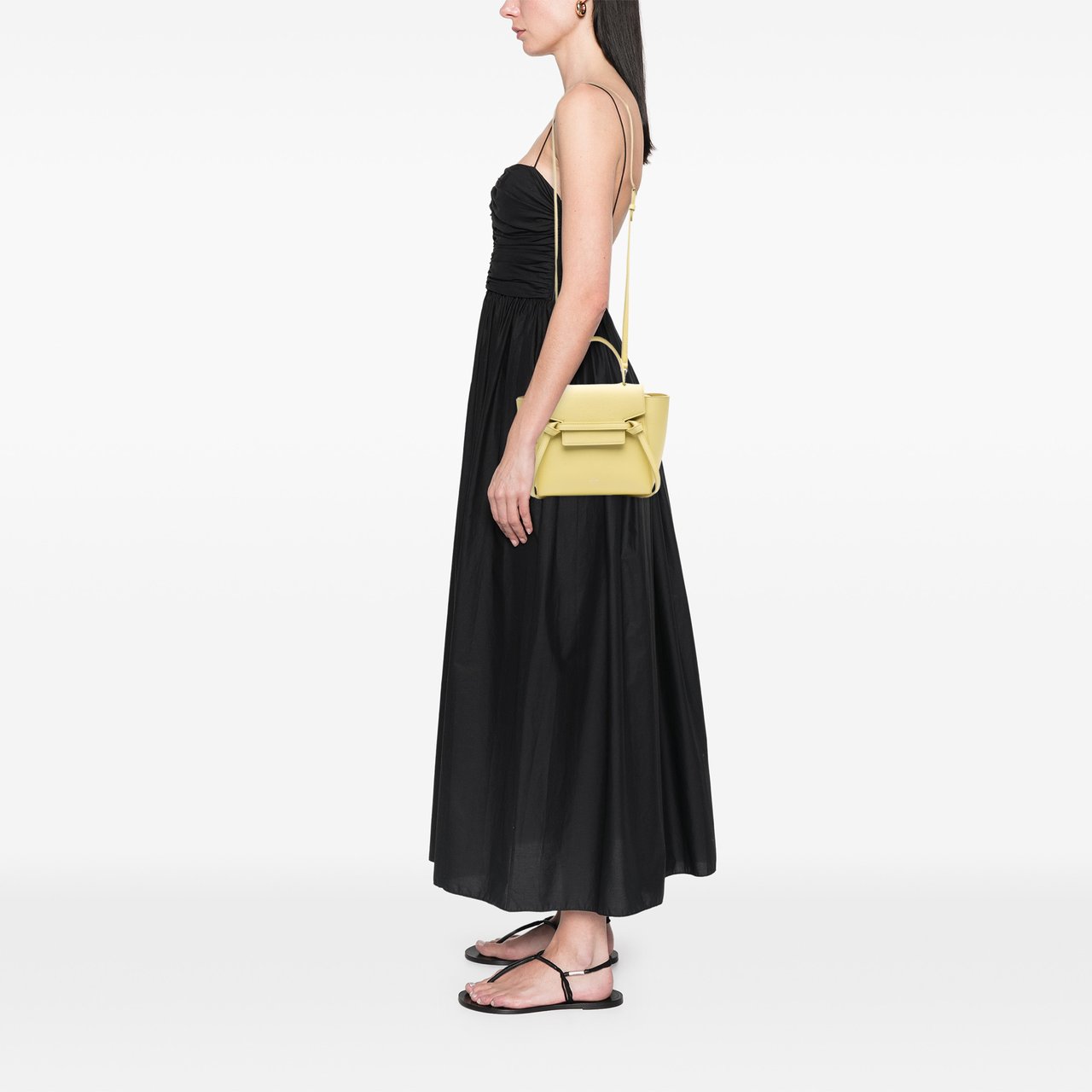 Celine Nano Grained Calfskin Belt Bag Geel